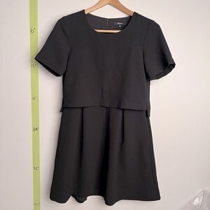 Madewell Popover Dress‎ Black Size 0 Excellent Condition Relaxed
